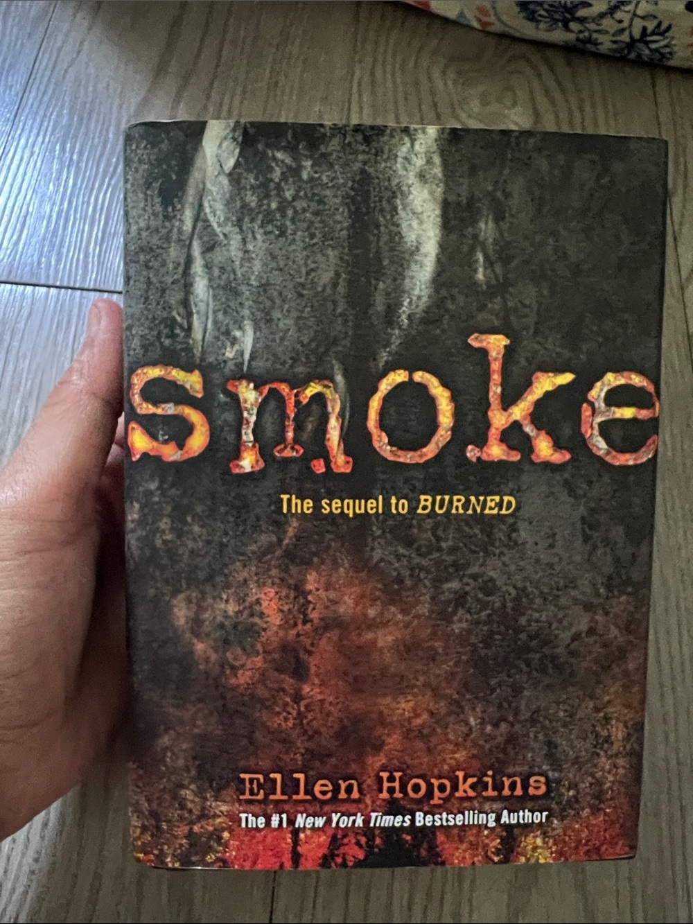 Smoke by Ellen Hopkins - Fiery Black & Orange Hardcover